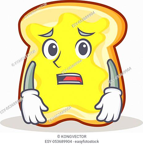 Afraid slice bread cartoon character vector art illustration, Stock Vector,  Vector And Low Budget Royalty Free Image. Pic. ESY-053689904 | agefotostock
