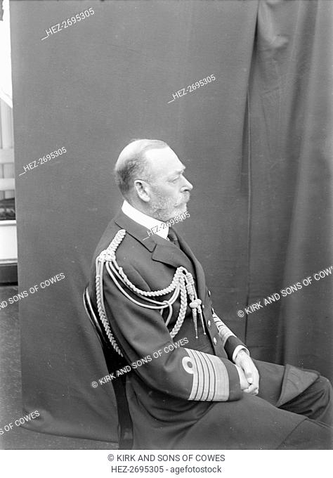 Studio portrait of George V taken aboard 'HMY Victoria and Albert', c1935. Creator: Kirk & Sons of Cowes