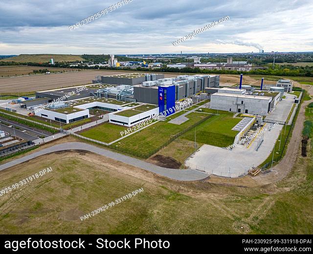 22 September 2023, Saxony, Leipzig: View of Beiersdorf's new plant. The Hamburg-based Dax company Beiersdorf officially opened its new production center in...