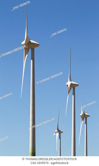 Windmills on a wind farm near Zahara de los Atunes  Cádiz province, Andalucía, Spain