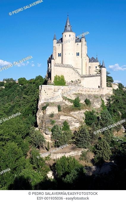 crellated tower in the Alcazar of Segovia, Castilla Leon, Spain
