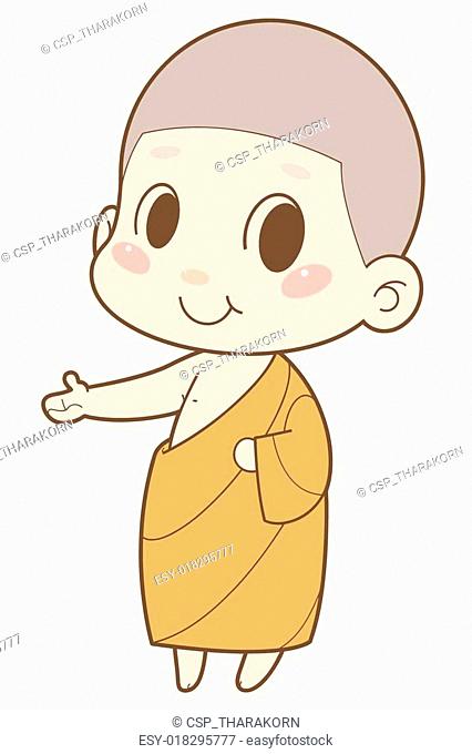 Buddhist Monk cartoon, Stock Vector, Vector And Low Budget Royalty Free  Image. Pic. ESY-018295777 | agefotostock