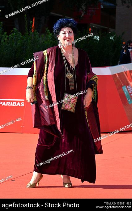 Marisa Laurito during the Red carpet of film ' I fratelli De Filippo' at the 16th Rome Film Festival, Rome, ITALY-24-10-2021
