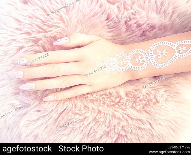 Nail polish trends. Woman with stylish manicure