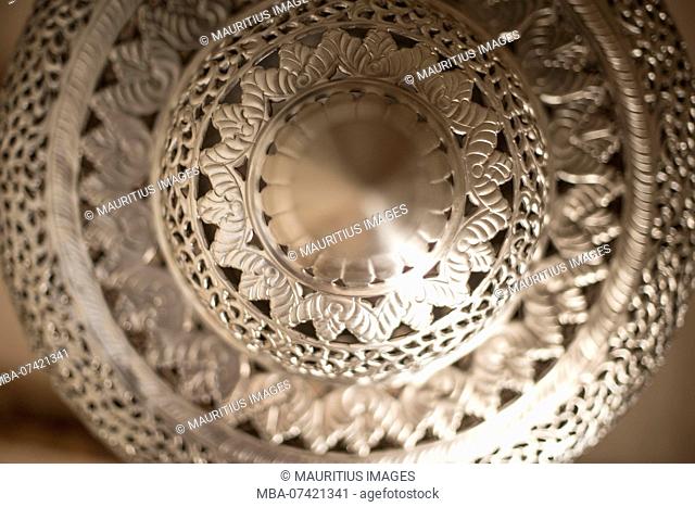 Morocco, Taroudant, Domain Villa Talaa Resort, traditional ceiling lamp