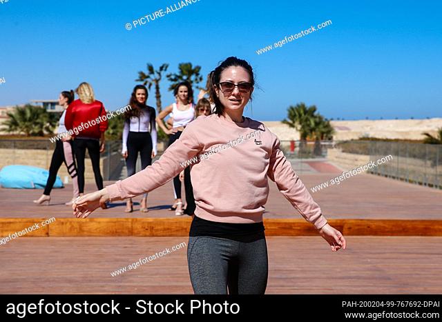 03 February 2020, Egypt, Hurghada: Silke Kopp, Miss Hessen, at catwalk training at the hotel ""The Cascades"". The ""Miss Germany"" election 2020 will take...