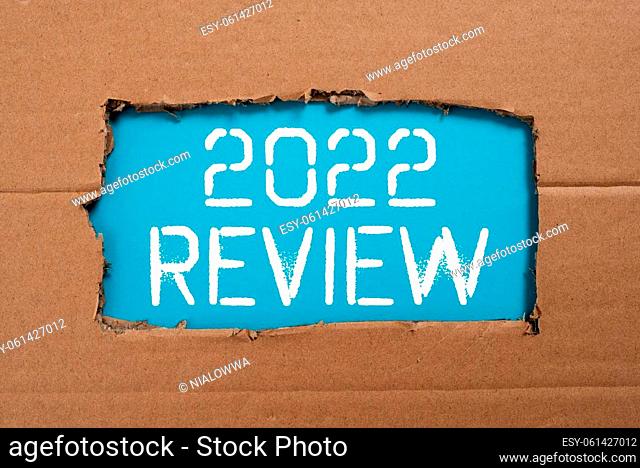 Conceptual caption 2022 Review, Internet Concept seeing important events or actions that made previous year -48061