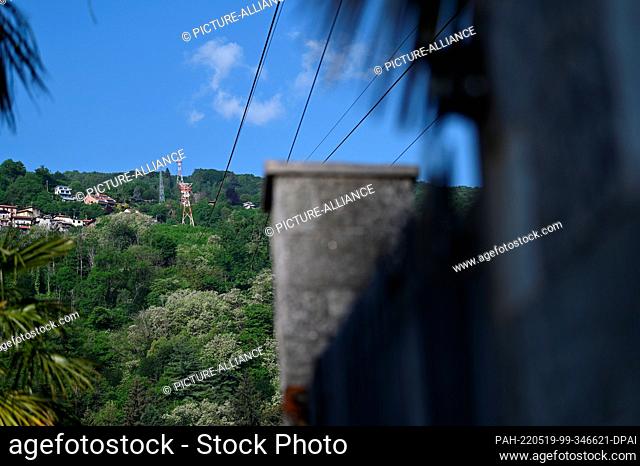 PRODUCTION - 11 May 2022, Italy, Stresa: The bottom station of the Stresa-Mottarone cable car. On May 23, 2021, a gondola with 15 passengers on board crashed on...