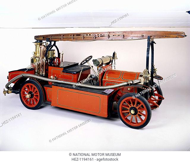 1907 Gordon Brillié fire engine. This vehicle has had a long and varied life. It was originally a seven-seater touring car, running on pneumatic tyres