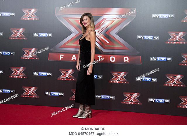 Italian showgirl Cristina Chiabotto during X Factor final episode red carpet at Assago Forum. Assago, December 14th 2017