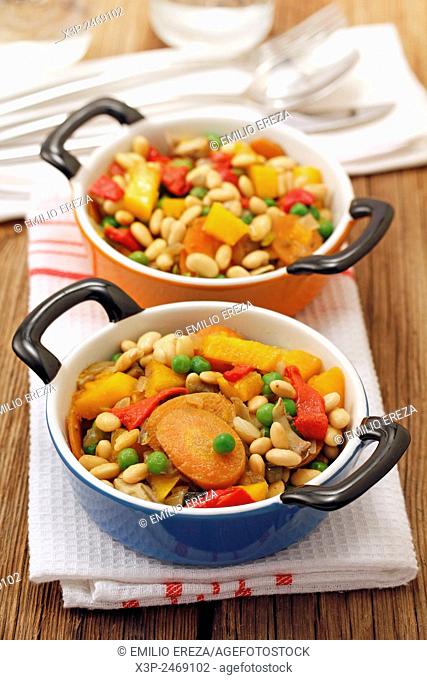 Sautéed vegetables with soybeans