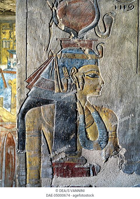 Egypt, Thebes (UNESCO World Heritage List, 1979) - Luxor - Valley of the Kings. Tomb of Tausert. Expanded by Setnakht. Antechamber to burial chamber
