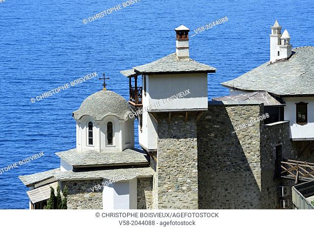 Greece, Chalkidiki, Mount Athos peninsula, World Heritage Site, Grigoriou monastery