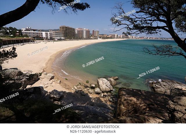 Playa de Torre Valentina beach, Calonge Spain, Catalunya, Girona province, Baix Empordà, Calonge