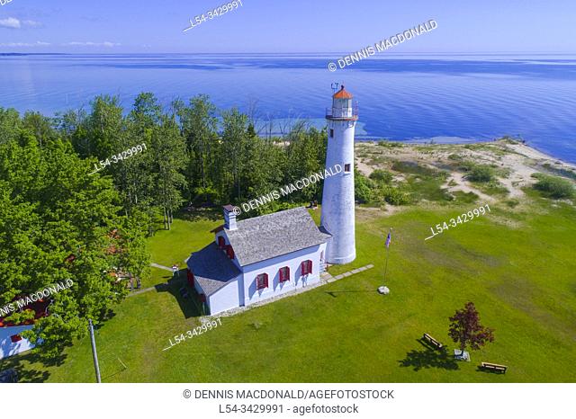 The Sturgeon Point Light Station is a lighthouse in the city of Harrisville on Lake Huron in Haynes Township, Alcona County, northeastern lower Michigan