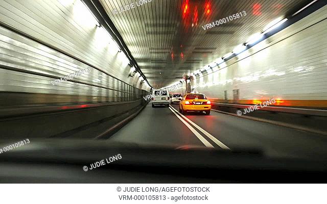 Driving through Holland Tunnel, NY to NJ