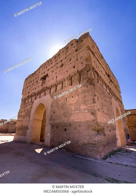 Morocco, Marrakesh, historical ruins of the El Badi Palace