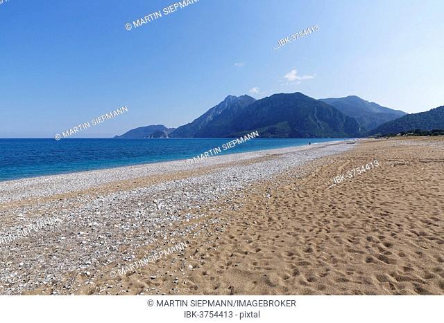 Beach of Olympos, Lycian Coast, Çirali, Lycia, Province of Antalya, Turkey