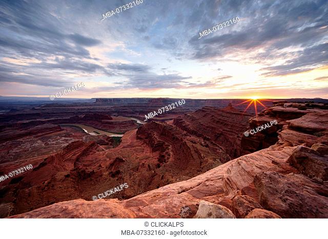 Sunset at Dead Horse Point State Park, Moab; Utah; Usa