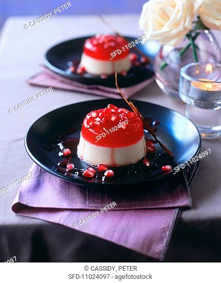 Panna cotta with pomegranate