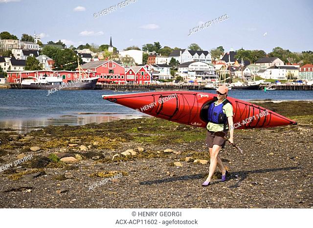 Sea kayaking in Lunenburg, Nova Scotia, Canada