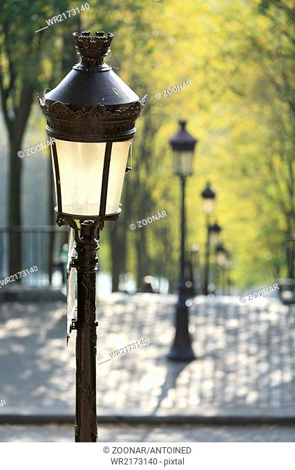 Paris Montmartre Lantern and Staircase