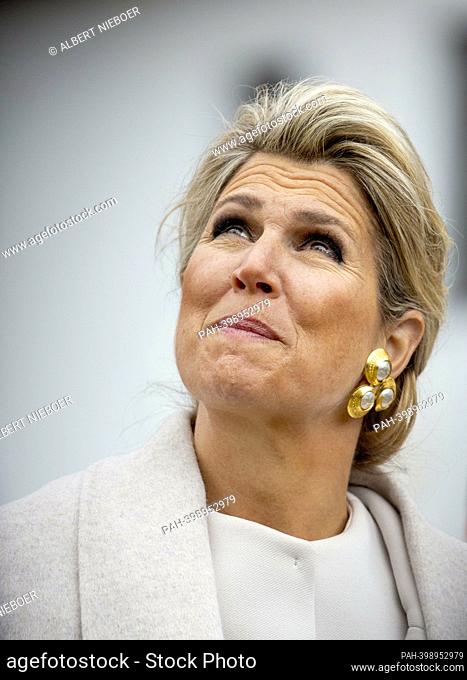 Queen Maxima of The Netherlands in Poprad, on March 09, 2023, for a visit to the Cultural heritage: Spisska Sobota, for a visit to the St