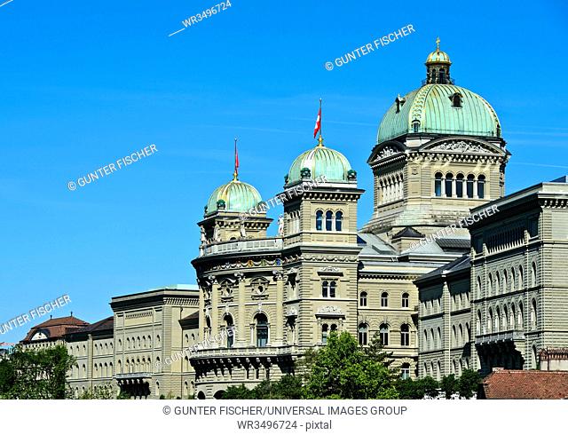 Federal Palace, housing the Swiss government and the Swiss parliament, Bern, Switzerland