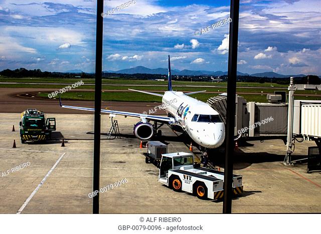 Aircraft, airline, Blue, Afonso Pena Airport, São José dos Pinhais, Curitiba, Paraná, Brazil
