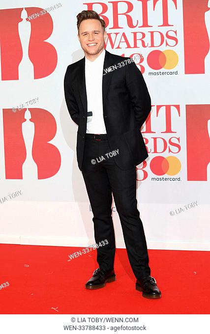 The Brit Awards (Brits) 2018 held at the O2 - Arrivals Featuring: Olly Murs Where: London, United Kingdom When: 21 Feb 2018 Credit: Lia Toby/WENN.com