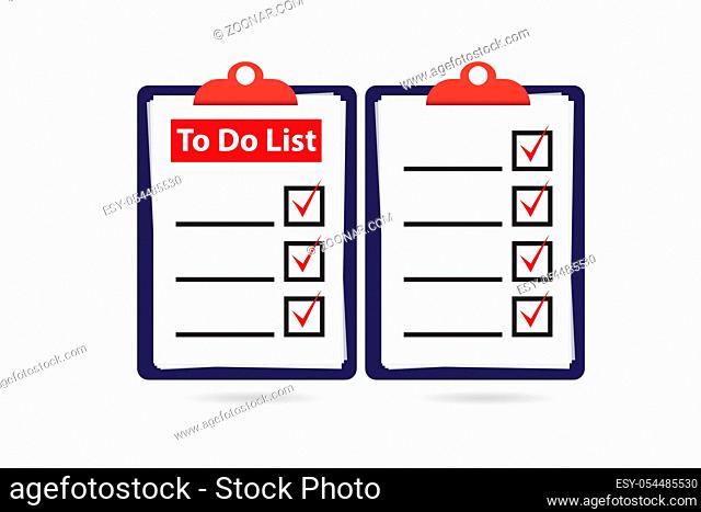The concept of to do list isolated on white