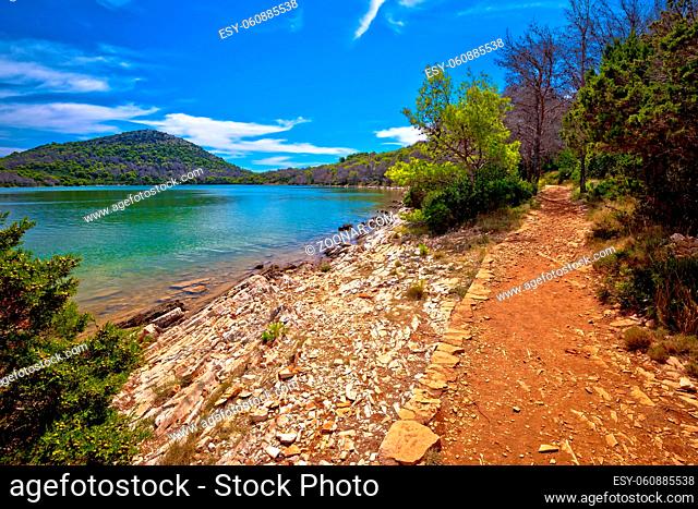 Lake Mir in Telascica bay nature park on Dugi Otok island, Dalmatia archipelago of Croatia