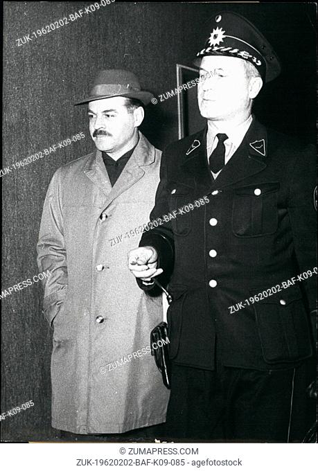 Feb. 02, 1962 - Soviet engineer charged on espionage: A trial was opened today at the Supreme Federal Court in Karlsruhe, Germany