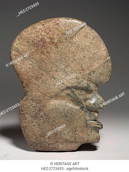 Ballgame Thin Stone Head (Hacha), 600-900. Creator: Unknown