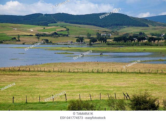 Cantabria, landscapes around Reinosa municipality, Erbo reservoir