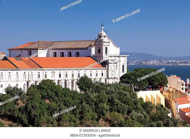 Igreja da Graca church, Miradouro da Graca lookout, Lisbon, Portugal