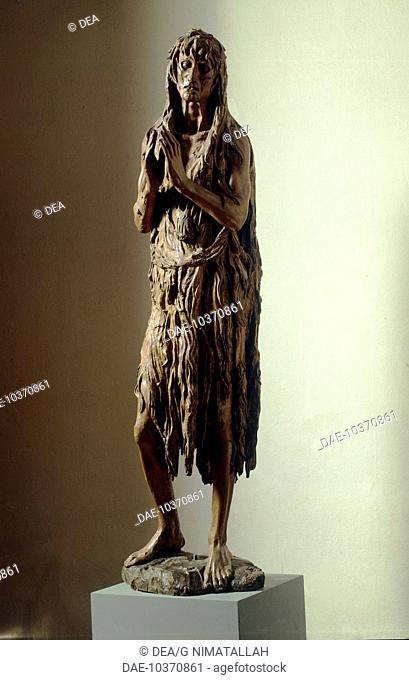 Penitent Magdalene, 1453-1455, by Donatello (ca 1386-1466), wooden statue.  Florence, Museo Dell'Opera Di Santa Maria Del Fiore (Museo Dell'Opera Delduomo
