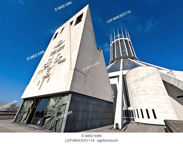 England, Merseyside, Liverpool. The Metropolitan Cathedral Church of Christ the King known as Liverpool Metropolitan Cathedral
