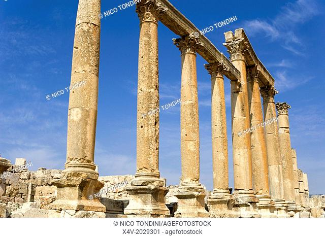 The Cardo, Colonnaded Street, Jerash, Gerasa Roman Decapolis City, Jordan, Middle East