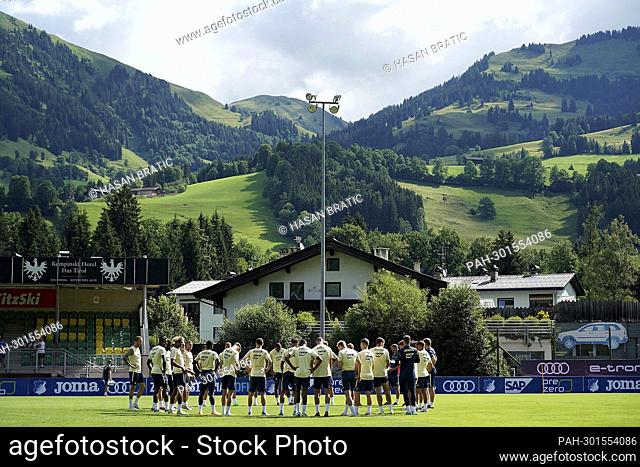 July 12th, 2022, Kitzbuhel Langau sports stadium, Kitzbuhl, TSG Hoffenheim training camp in Kitzbuhl, in the picture coach Andre Breitenreiter (Hoffenheim)...