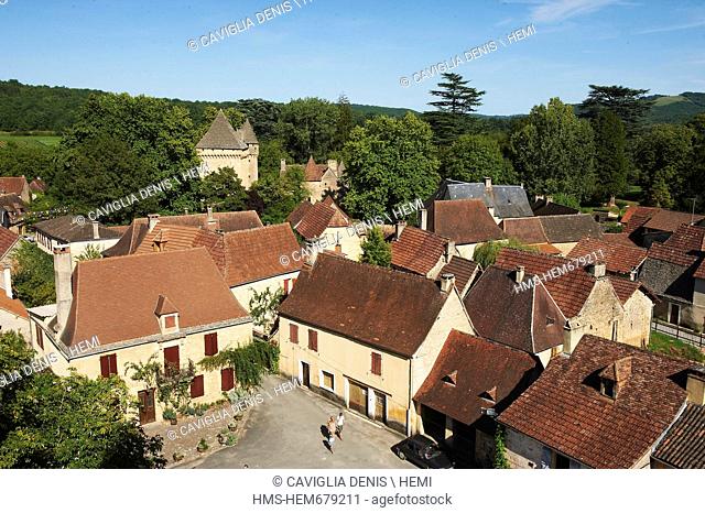 France, Dordogne, Perigord Noir, Vezere Valley listed as World Heritage by UNESCO, Saint Leon sur Vezere, labelled Les Plus Beaux Villages de France The Most...