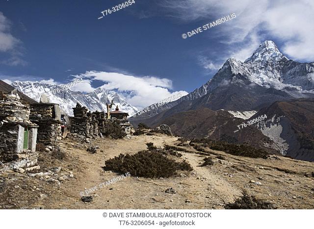 Ama Dablam rises above the Khumbu Valley, Everest region, Nepal