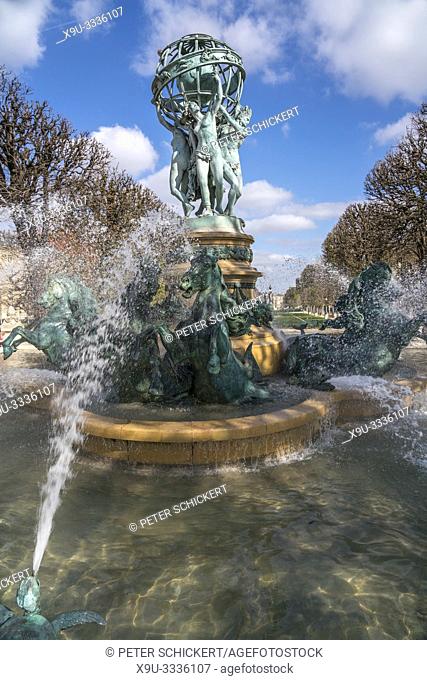 fountain Fontaine de l'Observatoire at Jardin Marco-Polo, Paris, France