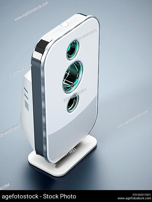 Air purifier isolated on gray background. 3D illustration