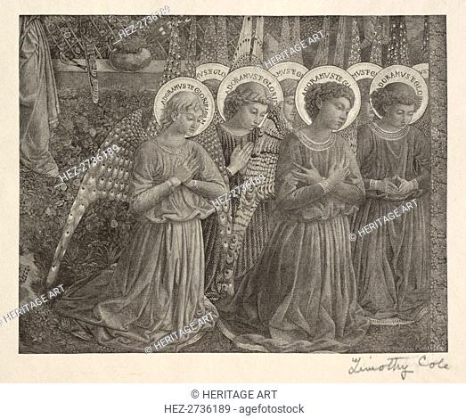 Old Italian Masters: Group of Angels, 1888-1892. Creator: Timothy Cole (American, 1852-1931)