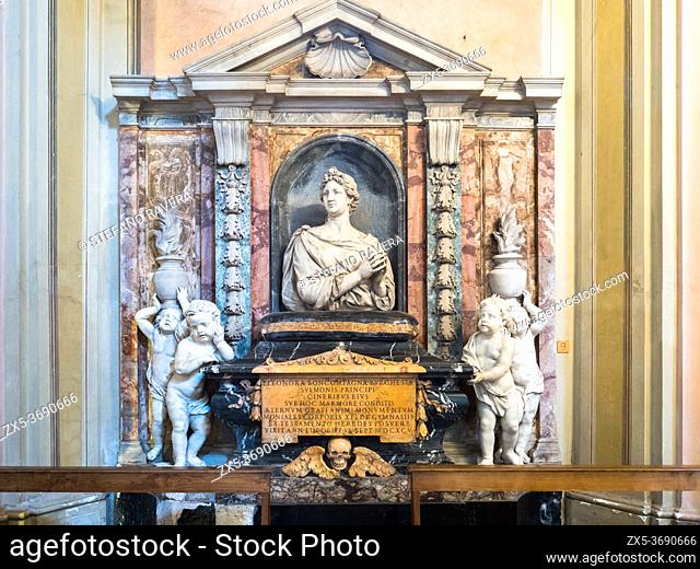 Funerary monument of Eleonora Boncompagni Borghese in the Basilica of Saints Bonifacio and Alexis on the Aventine hill - Rome, Italy