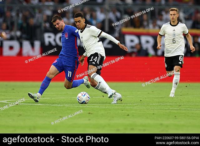 07 June 2022, Bavaria, Munich: Soccer: Nations League A, Germany - England, Group Stage, Group 3, Matchday 2 at Allianz Arena