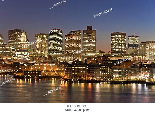 Wharf district at the waterfront, Boston, Massachusetts, USA