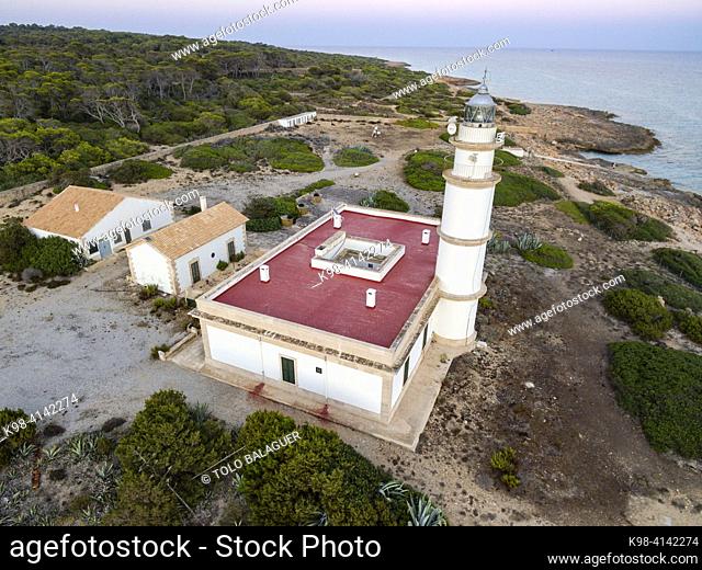faro de Cap Salines, estacion de investigacion costanera, IMEDEA, Mallorca, balearic islands, spain, europe