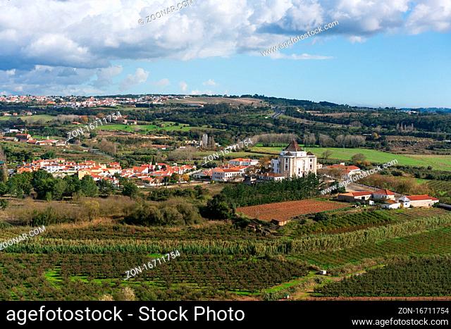 View of Obidos village drom the castle, in Portugal
